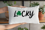 Lucky Shamrock Pillow, St Patricks Day Decor, St Patrick Pillow Cover, Spring Pillow, Spring Decor, Spring Gift, Decorative Pillow, Custom - Arria Home