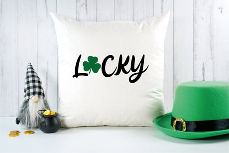 Lucky Shamrock Pillow, St Patricks Day Decor, St Patrick Pillow Cover, Spring Pillow, Spring Decor, Spring Gift, Decorative Pillow, Custom - Arria Home