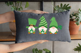 Gnome St Patricks Day Pillow, Irish Decor Gnome Pillow, St Pattys Decor, Spring Gnome Pillow, Gnome Decor, Custom Pillow, Personalized Gift - Arria Home