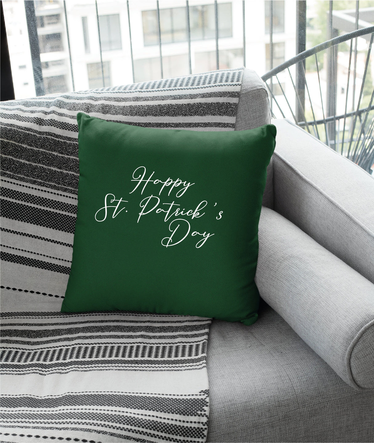 Happy St Patricks Day Pillow, St Pattys Pillow, St Patricks Decor, Saint Patricks Lumbar Pillow, Saint Patricks Day Gift, Personalized Gift - Arria Home