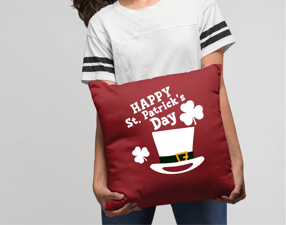 Happy Saint Patricks Day Spring Decoration, Spring Pillow, Spring Decor, Spring Gift, Irish Decor, St Patricks Top Hat Decor, Decor Gift - Arria Home