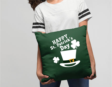 Happy Saint Patricks Day Spring Decoration, Spring Pillow, Spring Decor, Spring Gift, Irish Decor, St Patricks Top Hat Decor, Decor Gift - Arria Home