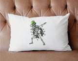 Skeleton St Patricks Day, Funny St Patricks Pillow, St Patricks Funny Decor, Irish Funny Decor, Funny Lumbar Pillow, Funny Drinking Decor - Arria Home