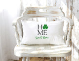 Home Clover Pillow, St Patricks Housewarming Gift, Spring Sweet Home Pillow, St Patricks Day Home Decor Pillow, Irish Home Decorative Gift - Arria Home