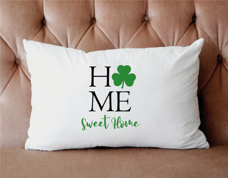 Home Clover Pillow, St Patricks Housewarming Gift, Spring Sweet Home Pillow, St Patricks Day Home Decor Pillow, Irish Home Decorative Gift - Arria Home