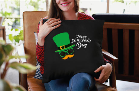 Happy St. Patricks Day Pillow, Happy Saint Pattys Day Decor, St Patricks Day Gift, Happy Holiday Gift, Custom Pillow Cover, Personalize Gift - Arria Home