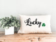 Lucky Irish Pillow, St Patrick's Lucky Decor, Irish Pillow, Irish Gift, Lucky Monogram Pillow, Spring Pillow, Spring Decor, Decorative - Arria Home