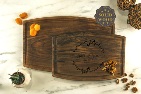 Personalized Wedding Charcuterie Board, 15 Style, Engraved Wooden Board, Custom Cutting Board, Housewarming Gift, Kitchen, Wedding Gift - Arria Home