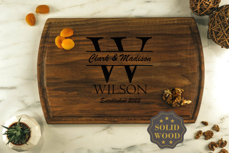 Custom Wedding Cutting Board, 14 Style-3 Wood Options, Wedding Gift, Anniversary Gift, Engagement Gift, Housewarming Gift, Personalized Gift - Arria Home