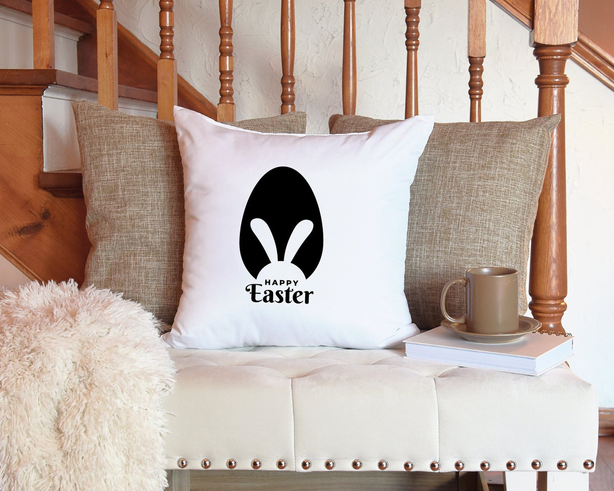 Happy Easter Decorative Pillow, 11 Fabric, Happy Easter Gift, Easter Lumbar Pillow, Spring Throw Pillow, Easter Bunny Pillow, Holiday Gift - Arria Home