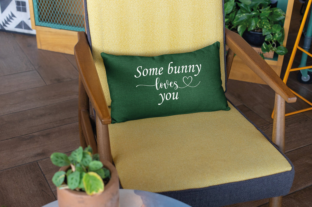 Funny Easter Pillow, Easter Gift, Funny Gift, Funny Spring Pillow, Spring Time Pillow Cover, Bunny Pillow, Some Bunny Love You Pillow Gift - Arria Home