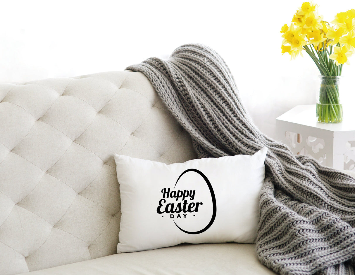 Happy Easter Pillow, Easter Decor, Spring Gift, Happy Easter Egg Pillow, Easter Decoration Gift, Farmhouse Pillow, Rustic Home Decor, Gift - Arria Home