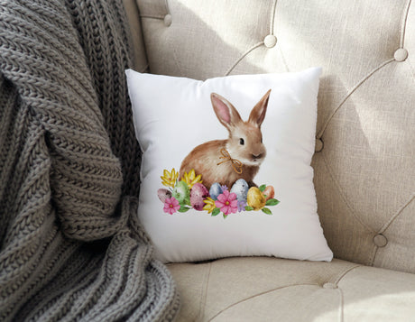 Easter Bunny Egg Pillow, Easter Decor, Bunny Decor, Spring Rabbit Pillow, Easter Gift, Farmhouse Decor, Easter Outdoor Pillow, Spring Decor - Arria Home