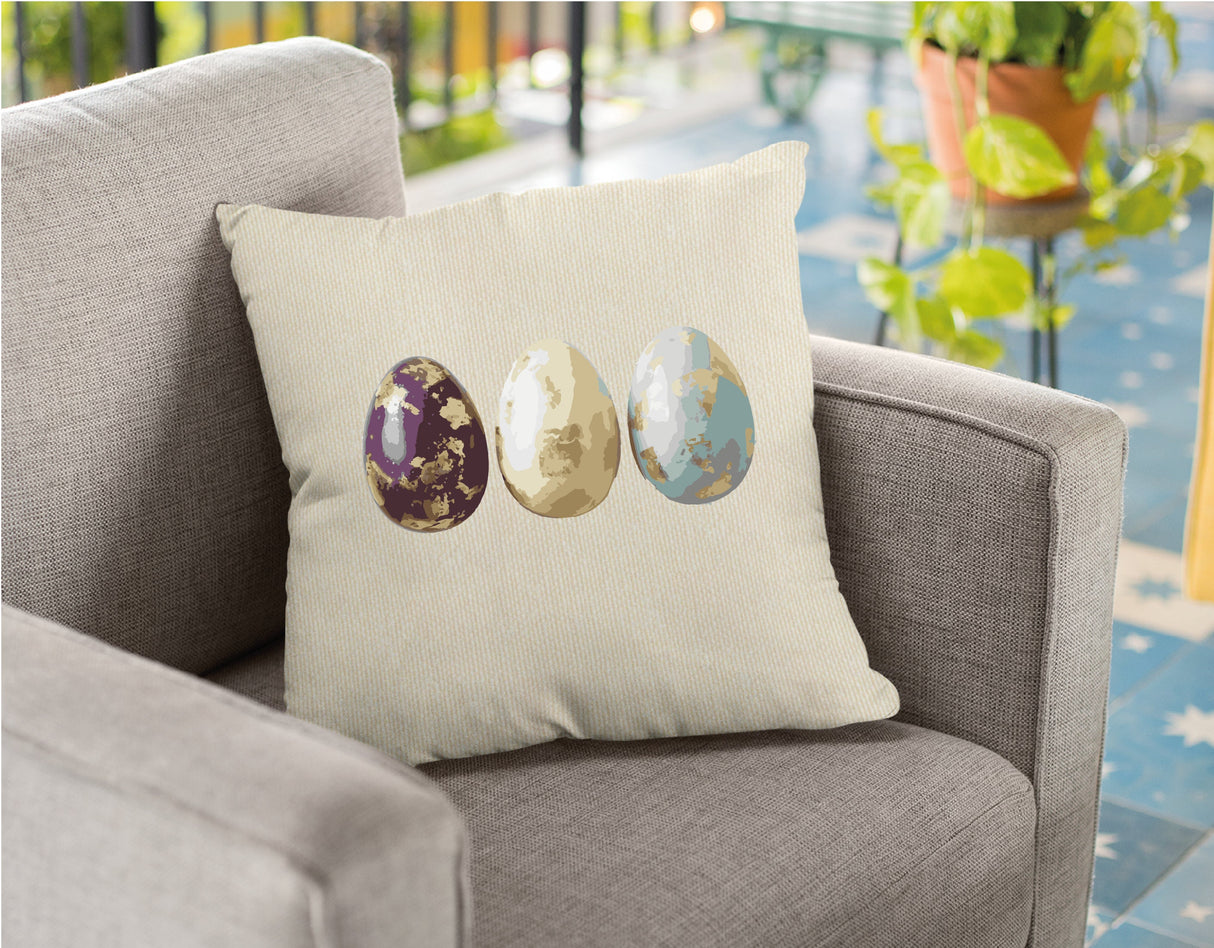 Easter Egg Pillow, Easter Decor, Spring Decor, Easter Egg Decoration, Watercolor Easter Eggs, Easter Day Gift Idea, Gift for Easter, Pillow - Arria Home