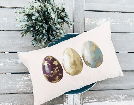 Easter Egg Pillow, Easter Decor, Spring Decor, Easter Egg Decoration, Watercolor Easter Eggs, Easter Day Gift Idea, Gift for Easter, Pillow - Arria Home