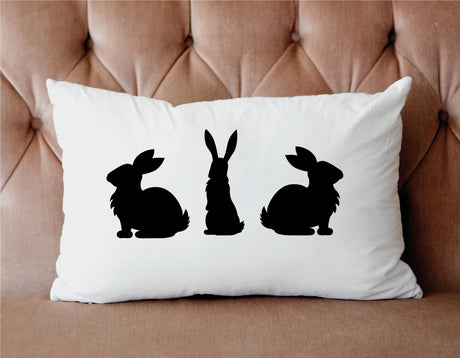 Easter Bunny Lumbar Pillow, Spring Rabbit Decor, Easter Decorations, Farmhouse Pillow, Easter Day Gift, Holiday Pillow, Holiday Decor, Gift - Arria Home