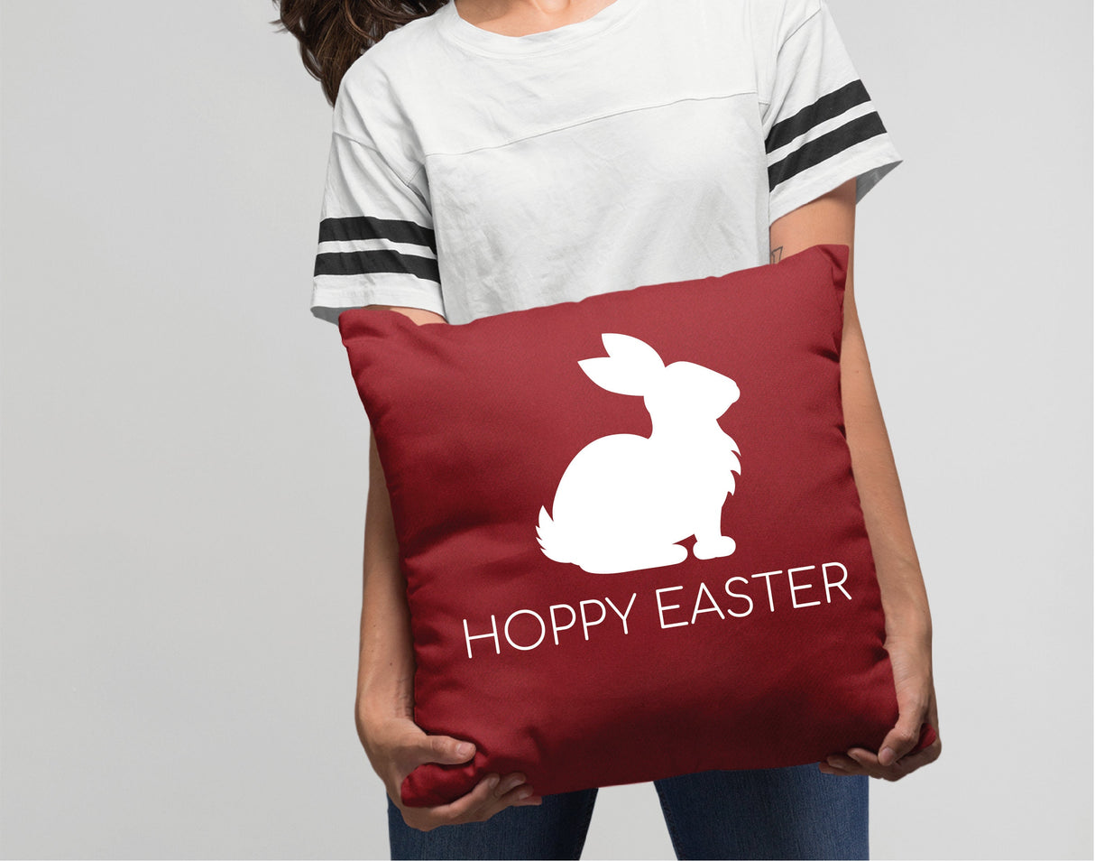 Hoppy Easter Bunny Pillow, Happy Easter Decor, Easter Day Gift, Kids Easter Pillow, Farmhouse Pilow, Easter Lumbar Pillow, Easter Gift Idea.