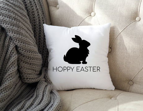 Hoppy Easter Bunny Pillow, Happy Easter Decor, Easter Day Gift, Kids Easter Pillow, Farmhouse Pilow, Easter Lumbar Pillow, Easter Gift Idea.