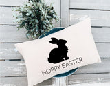 Hoppy Easter Bunny Pillow, Happy Easter Decor, Easter Day Gift, Kids Easter Pillow, Farmhouse Pilow, Easter Lumbar Pillow, Easter Gift Idea.