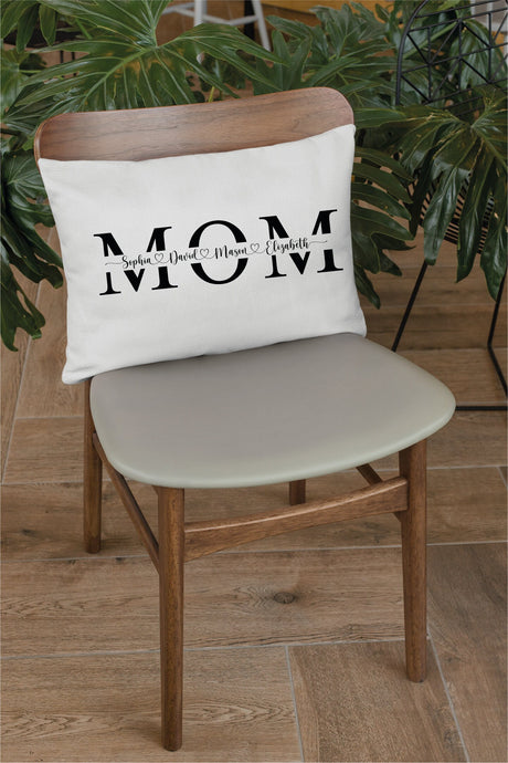 Personalized Mom Pillow, 12 Fabric Color, Custom Pillow, Mothers Day Gift Idea, Personalized Mom Gift, Present for Mother, Gift for Her - Arria Home