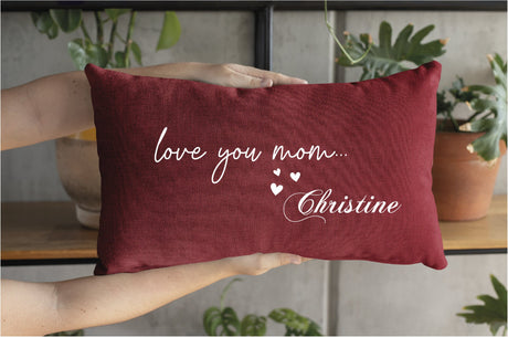 Personalized I love You Mom Pillow, Mothers Day Gift Idea, Mom Gift, Mothers Day Cushion, Mom Personalized Pillow, Gift for Her, Decorative - Arria Home