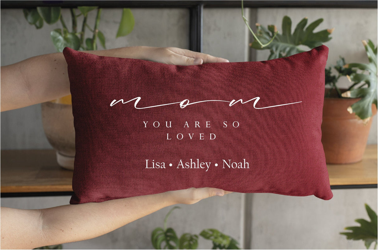 Mothers Day Personalized Pillow, Custom Mom Gift, Mothers Day Gift Idea, Gift for Her, Gift from Daughter, Decorative Pillow, Personalized - Arria Home