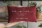 Mothers Day Personalized Pillow, Custom Mom Gift, Mothers Day Gift Idea, Gift for Her, Gift from Daughter, Decorative Pillow, Personalized - Arria Home