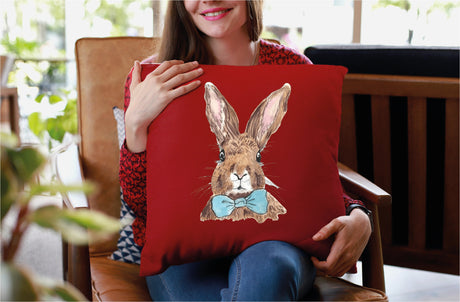 Spring Bunny Pillow, 14 Fabric, 5 Size Options, Easter Pillow, Easter Decor, Bunny Lumbar Pillow, Sprin Throw Pillow, Easter Farmhouse Gift - Arria Home