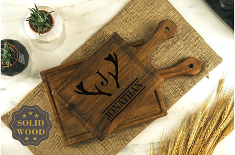 Custom Deer Antlers Cutting Board, Personalized Engraved Cutting Board, Gift for Him, Custom Cutting Board, Anniversary Gift, Men Gift - Arria Home