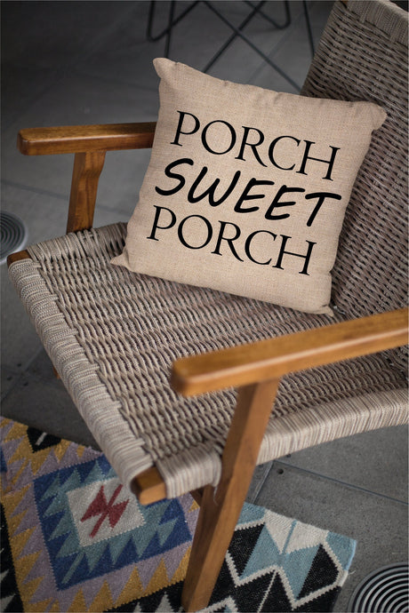 Porch Sweet Porch Pillow, Porch Life Decor, Garden Decor, Personalized Pillow, Porch Lumbar Pillow, Housewarming Gift, Spring Decor, Gift - Arria Home