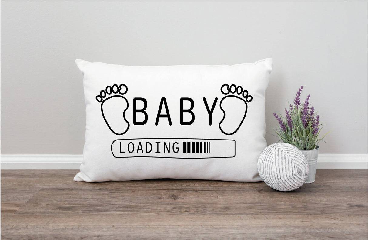 Funny Baby Loading Maternity Pillow Funny Pregnancy Pillow, Funny Baby Announcement Pillow, Pregnancy Gift, Baby Reveal, Mom to be Gift - Arria Home