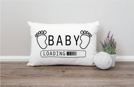 Funny Baby Loading Maternity Pillow Funny Pregnancy Pillow, Funny Baby Announcement Pillow, Pregnancy Gift, Baby Reveal, Mom to be Gift - Arria Home