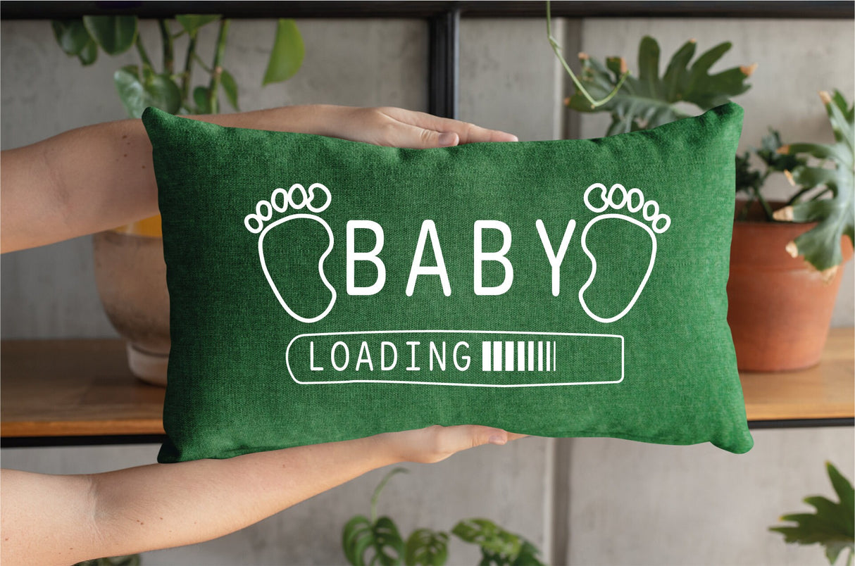 Funny Baby Loading Maternity Pillow Funny Pregnancy Pillow, Funny Baby Announcement Pillow, Pregnancy Gift, Baby Reveal, Mom to be Gift - Arria Home