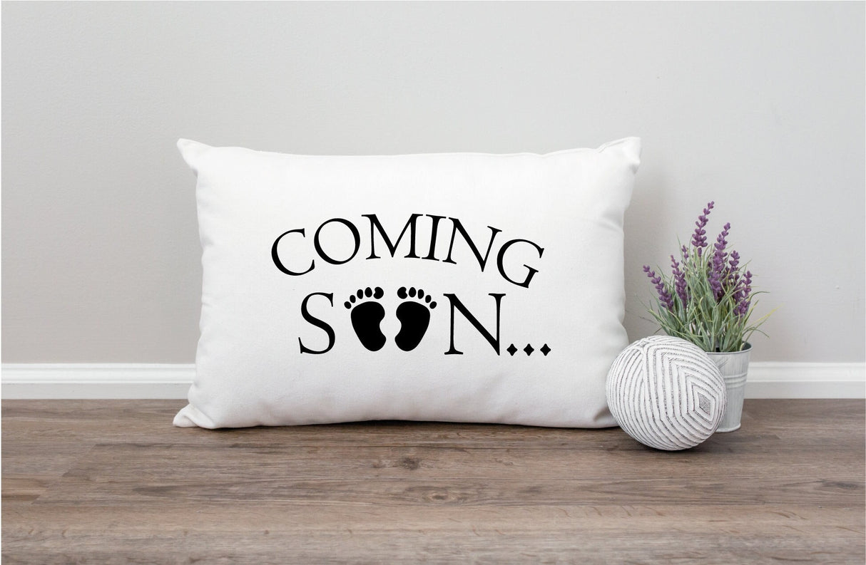 Funny Baby Coming Soon Pillow, Personalized Baby Announcement Pillow, Pregnancy Gift, Custom Pregnancy Gift, Pregnancy Baby Coming Soon - Arria Home