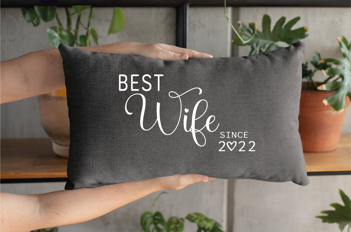 Personalized Best Wife Ever Pillow, Wife Pillow, Wife Birthday Gift, Mothers Day Gift from Husband, Couple Gift, Anniversary Gift, Decor - Arria Home