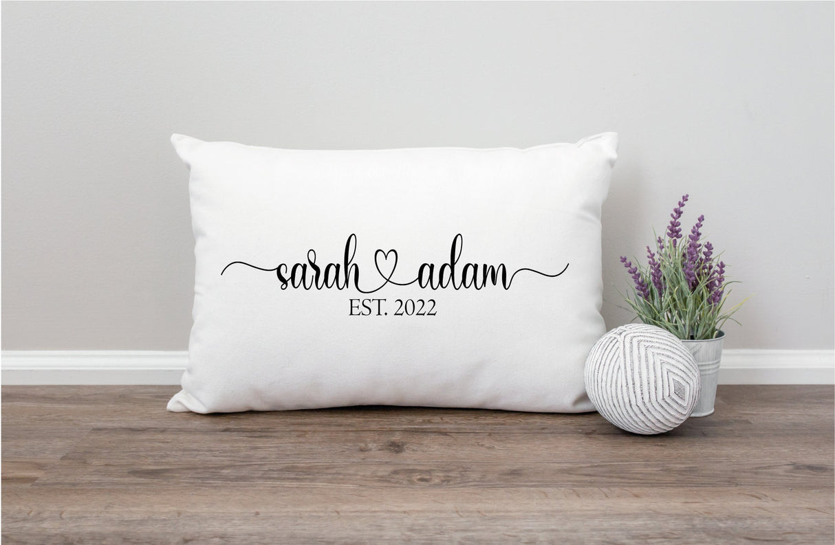 Custom Wedding Gift,Personalized Pillow, Custom Pillow, Personalized Wedding Gifts, Couple Name Pillow, Engagement Gift, Couple Home Decor - Arria Home