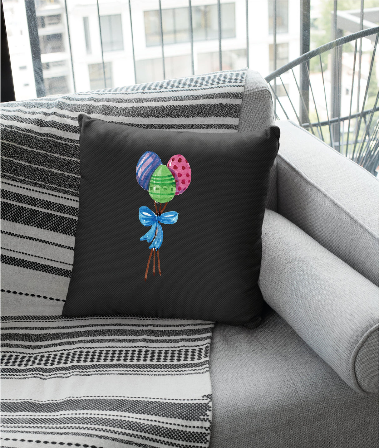 Easter Eggs Pillow, Easter Decor, Easter Decorations, Easter Lumbar Pillow, Easter Throw Pillow, Easter Day Gift, Personalized Pillow - Arria Home