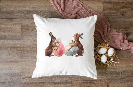 Easter Bunny Pillow, Easter Decorations, Easter Gift, Easter Farmhouse Pillow, Easter Home Decor, Spring Decor, Easter Living Room Decor - Arria Home