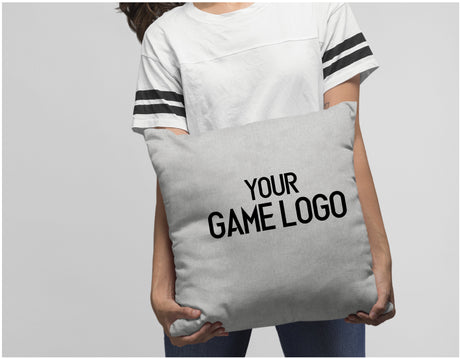 Custom Gamer Pillow, Gamer Team Logo, Video Game Logo Pillow, Game Lover Gift, Personalized Game Pillow, Streaming Game Decor, Streamer Gift - Arria Home