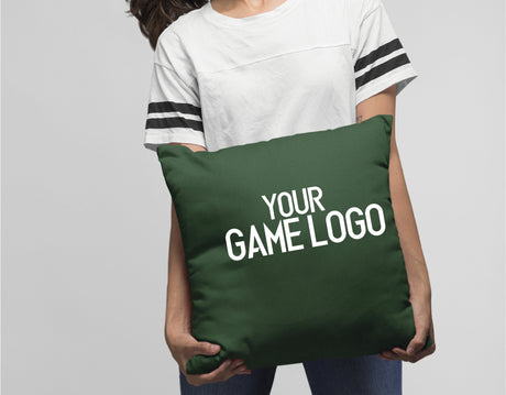 Custom Gamer Pillow, Gamer Team Logo, Video Game Logo Pillow, Game Lover Gift, Personalized Game Pillow, Streaming Game Decor, Streamer Gift - Arria Home