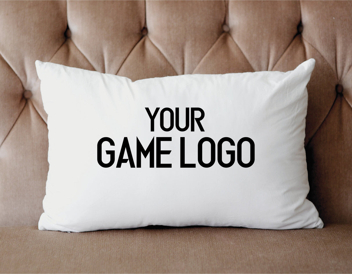 Custom Gamer Pillow, Gamer Team Logo, Video Game Logo Pillow, Game Lover Gift, Personalized Game Pillow, Streaming Game Decor, Streamer Gift - Arria Home