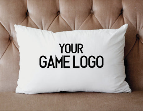 Custom Gamer Pillow, Gamer Team Logo, Video Game Logo Pillow, Game Lover Gift, Personalized Game Pillow, Streaming Game Decor, Streamer Gift - Arria Home