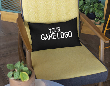 Custom Gamer Pillow, Gamer Team Logo, Video Game Logo Pillow, Game Lover Gift, Personalized Game Pillow, Streaming Game Decor, Streamer Gift - Arria Home