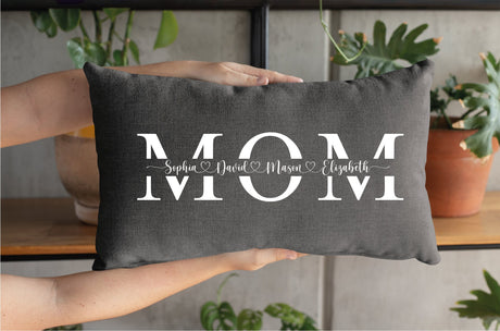 Personalized Mom Pillow, 12 Fabric Color, Custom Pillow, Mothers Day Gift Idea, Personalized Mom Gift, Present for Mother, Gift for Her - Arria Home