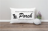 Funny Porch Gossip Pillow, Personalized Pillow, Custom Pillow, Porch Life Pillow, Custom Lumbar Pillow, Outdoor Porch Pillow, Spring Decor - Arria Home