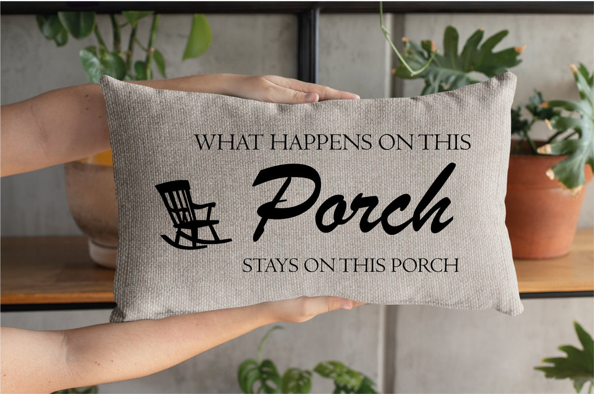 Funny Porch Gossip Pillow, Personalized Pillow, Custom Pillow, Porch Life Pillow, Custom Lumbar Pillow, Outdoor Porch Pillow, Spring Decor - Arria Home