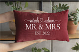 Personalize Mr and Mrs Engagement Pillow, Custom Couple Pillow, Wedding Gift, Engagement Gift, Aniversary Gift, Decorative Pillow - Arria Home