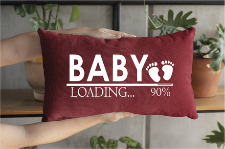 Baby Loading Pregnancy Pillow, Mom to be Pillow, Pregnancy Announcement Pregnancy Gift, Baby Reveal, New Mom, Personalized Pillow, Custom - Arria Home