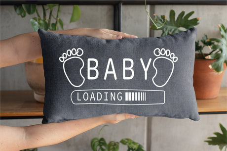 Funny Baby Loading Maternity Pillow Funny Pregnancy Pillow, Funny Baby Announcement Pillow, Pregnancy Gift, Baby Reveal, Mom to be Gift - Arria Home