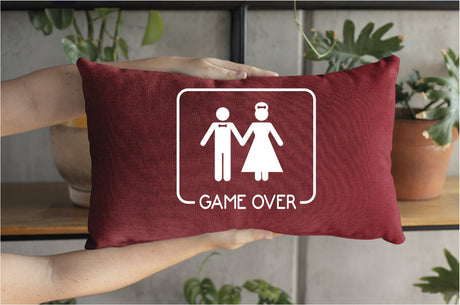 Funny Wedding Game Over Pillow, Funny Wedding Gift, Men Gift, Funny Wedding Party, Couple Gift, Engagement Funny Gift, Funny Wedding - Arria Home